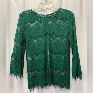 Emerald Green Lace Top